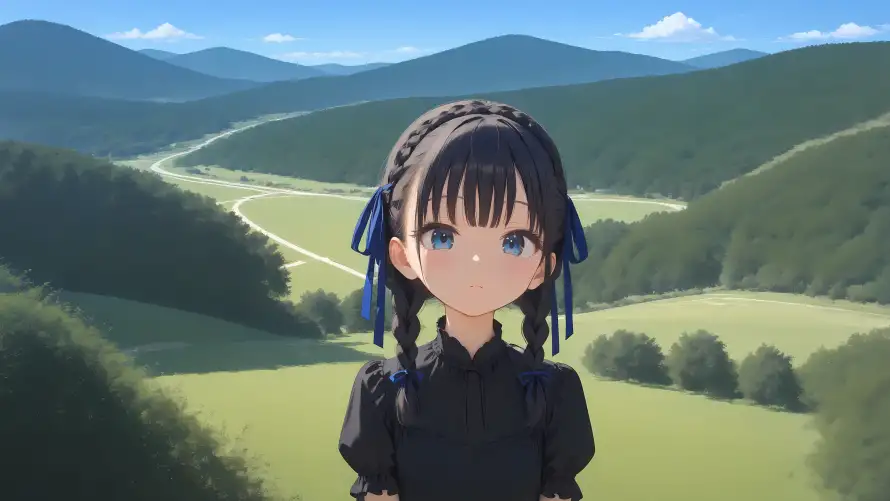 5kAI壁纸-蓝眼睛 - 少女-AI少女壁纸分享「哲风壁纸」