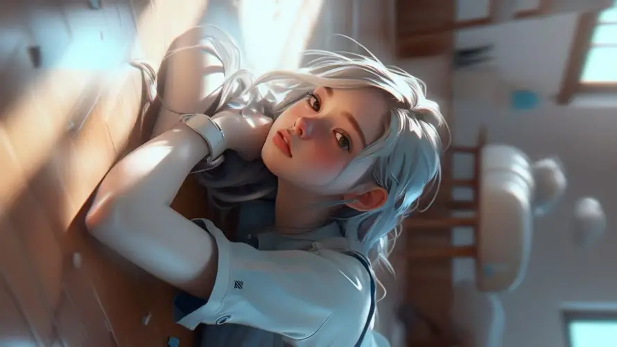 4k偏凉壁纸 - 躺姿 - 好好好 - 偏凉少女「哲风壁纸」