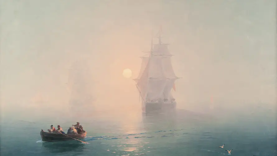 4k油画壁纸 - 船 - 梦幻场景 - 海上船只「哲风壁纸」 4k油画壁纸 - 船 - 梦幻场景 - 海上船只「哲风壁纸」