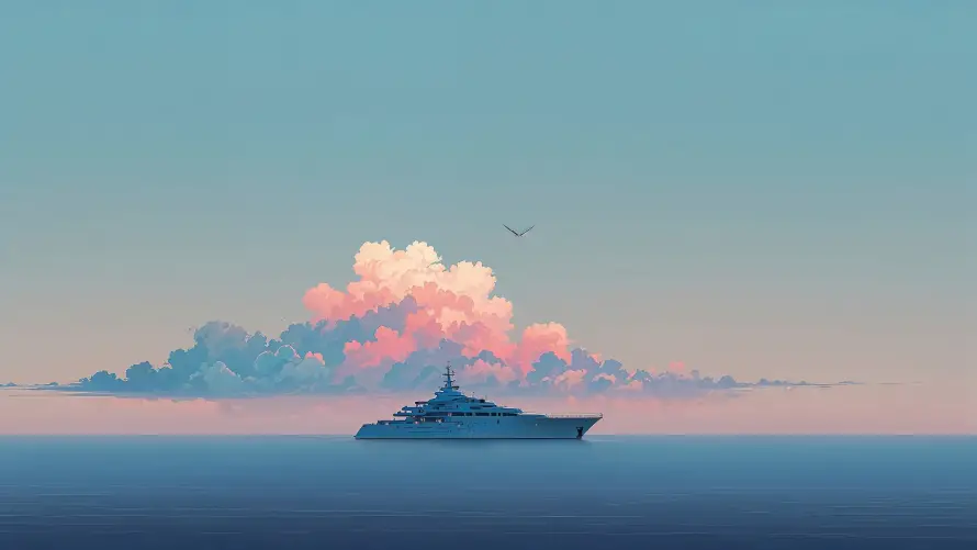 4k海上舰船壁纸-海洋景观壁纸和船-碧海蓝天热门的壁纸「哲风壁纸」