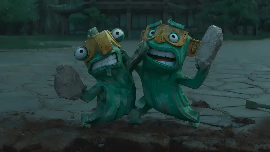 3k哪吒2壁纸-结界兽和动画角色-电影元素「哲风壁纸」