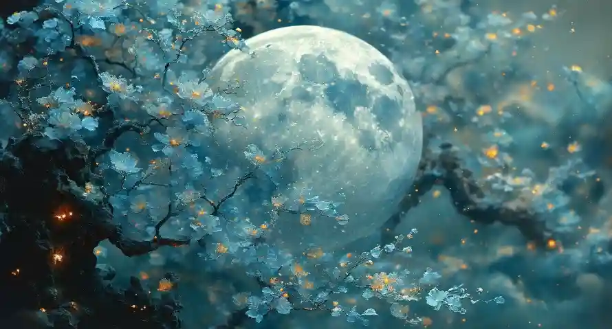 4k动人壁纸 - 唯美 - 月亮 - 树影「哲风壁纸」 4k动人壁纸 - 唯美 - 月亮 - 树影「哲风壁纸」