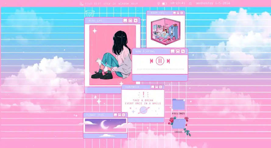 4k少女壁纸-少i女 - 梦幻-云朵元素热门的壁纸「哲风壁纸」