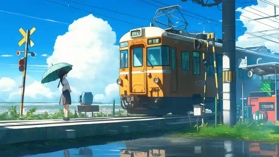 4k列车壁纸 - 少女 - 火车 - 二次元「哲风壁纸」 4k列车壁纸 - 少女 - 火车 - 二次元「哲风壁纸」