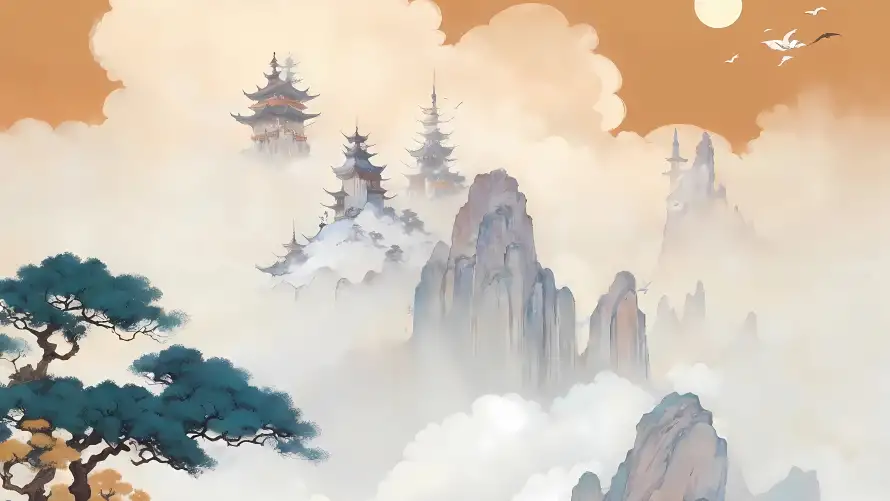 4kAI壁纸 - 山 - 古风 - 山水「哲风壁纸」 4kAI壁纸 - 山 - 古风 - 山水「哲风壁纸」