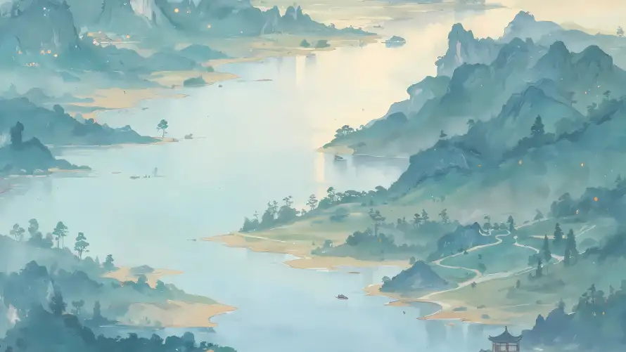 4kAI壁纸 - 山水 - 意境 - 水墨「哲风壁纸」 4kAI壁纸 - 山水 - 意境 - 水墨「哲风壁纸」