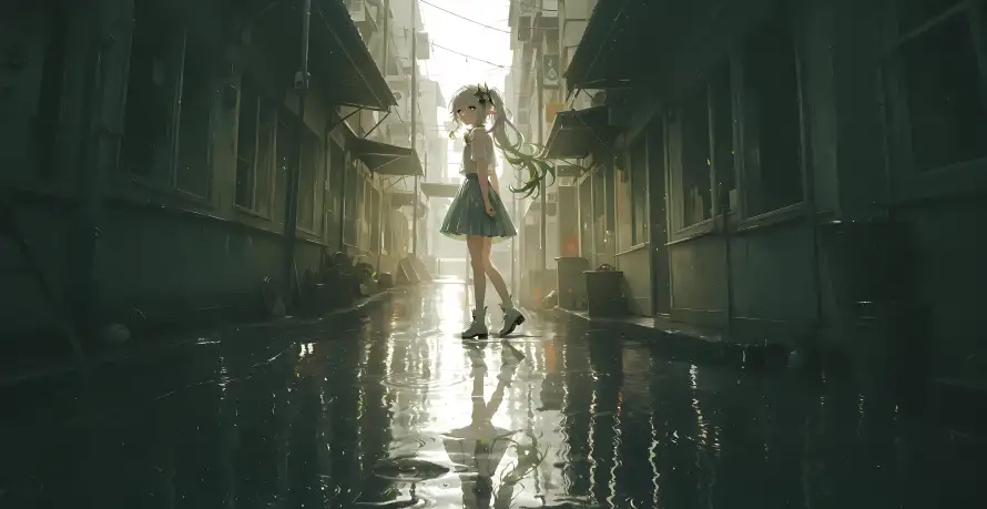 4k动漫壁纸-二次元和光影效果-动漫少女「哲风壁纸」