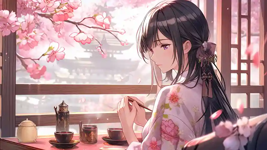 4k动漫壁纸 - 古风 - 和服 - 少女「哲风壁纸」 4k动漫壁纸 - 古风 - 和服 - 少女「哲风壁纸」