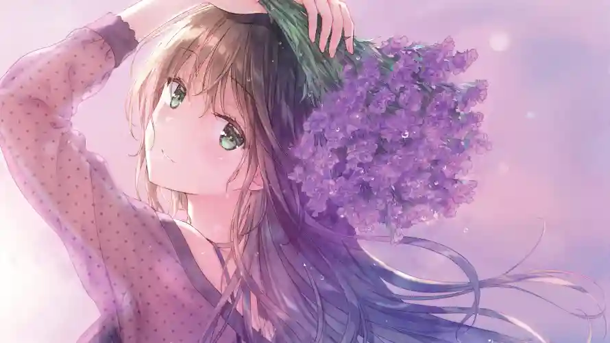 4k动漫壁纸 - 花 - 紫花 - 美女「哲风壁纸」 4k动漫壁纸 - 花 - 紫花 - 美女「哲风壁纸」