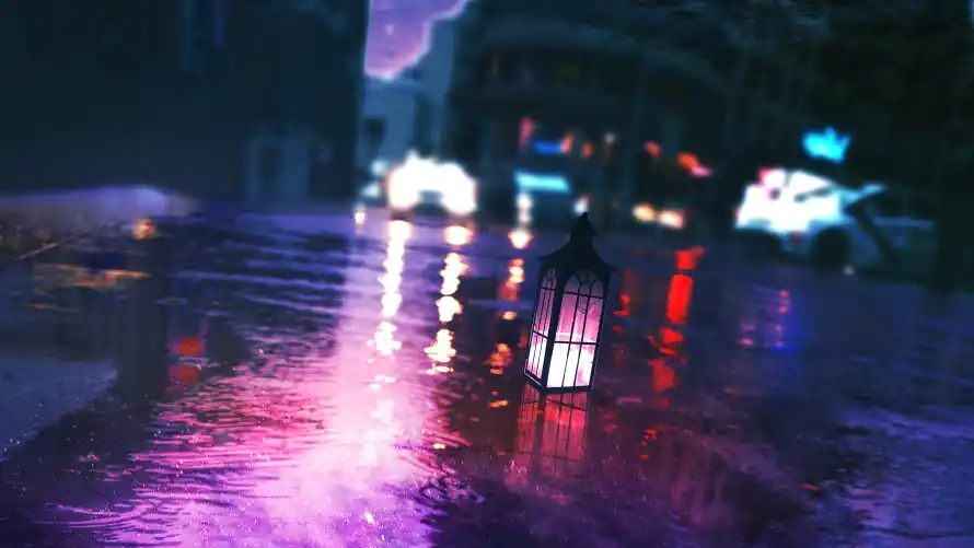 4k倒影壁纸-二次元和夜景-免费下载「哲风壁纸」