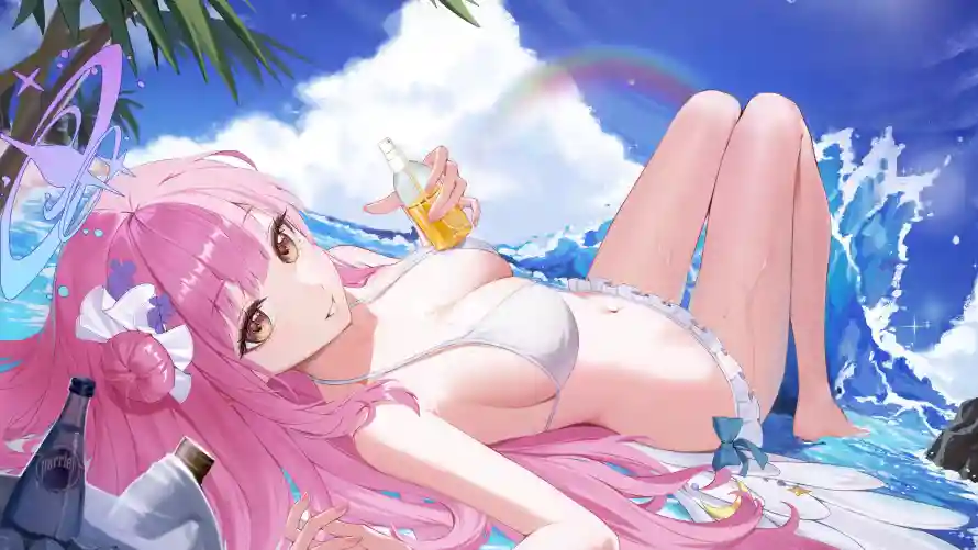 4k动漫壁纸 - 少女 - 泳装 - 海景「哲风壁纸」