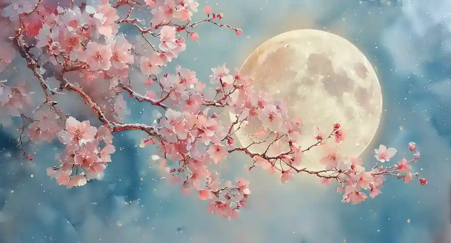 4k唯美壁纸 - 意境 - 月亮 - 梅花「哲风壁纸」 4k唯美壁纸 - 意境 - 月亮 - 梅花「哲风壁纸」