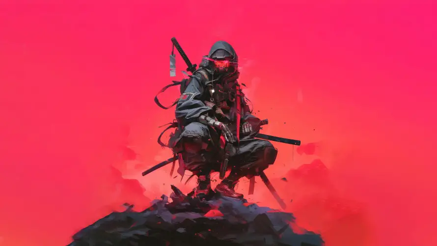 4kAI壁纸 - 动漫 - 武士 - 二次元「哲风壁纸」