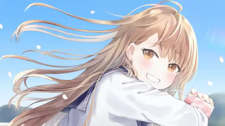 4k动漫壁纸 - 二次元 - 蓝天背景 - 金发少女「哲风壁纸」 4k动漫壁纸 - 二次元 - 蓝天背景 - 金发少女「哲风壁纸」