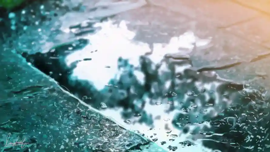 4k插画壁纸-二次元和倒影背景-地面纹理「哲风壁纸」
