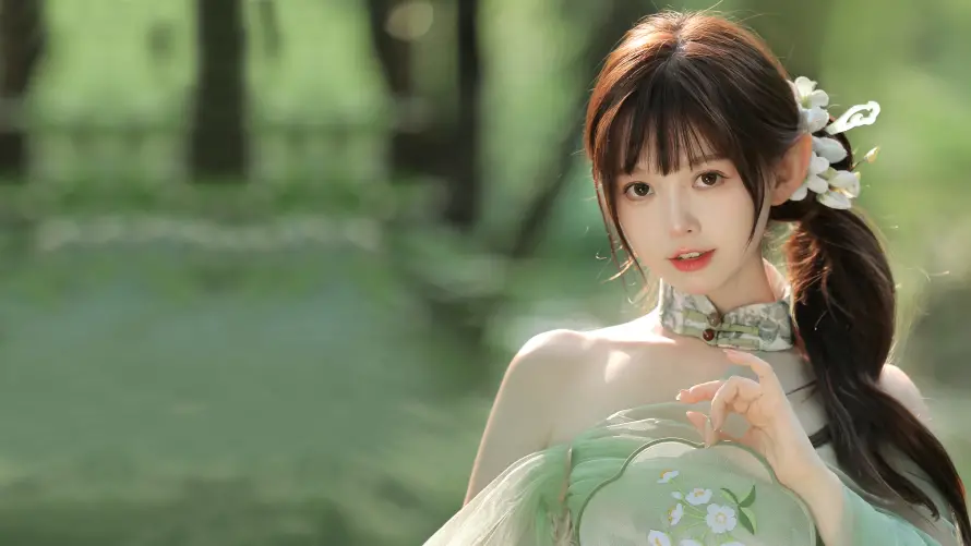4k可爱壁纸 - 少女 - 治愈系 - 森林背景「哲风壁纸」 4k可爱壁纸 - 少女 - 治愈系 - 森林背景「哲风壁纸」