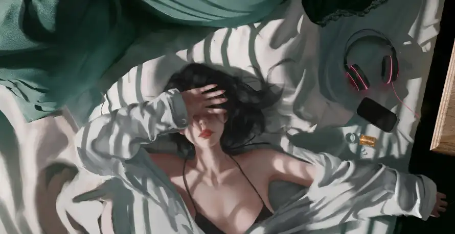 4k自在壁纸 - 魅力 - 卧室场景 - 少女日常「哲风壁纸」