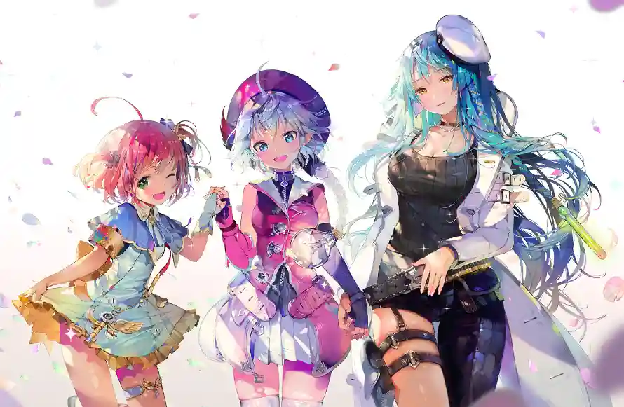 4k女孩壁纸 - 二次元 - 少女动漫 - 彩色光斑「哲风壁纸」