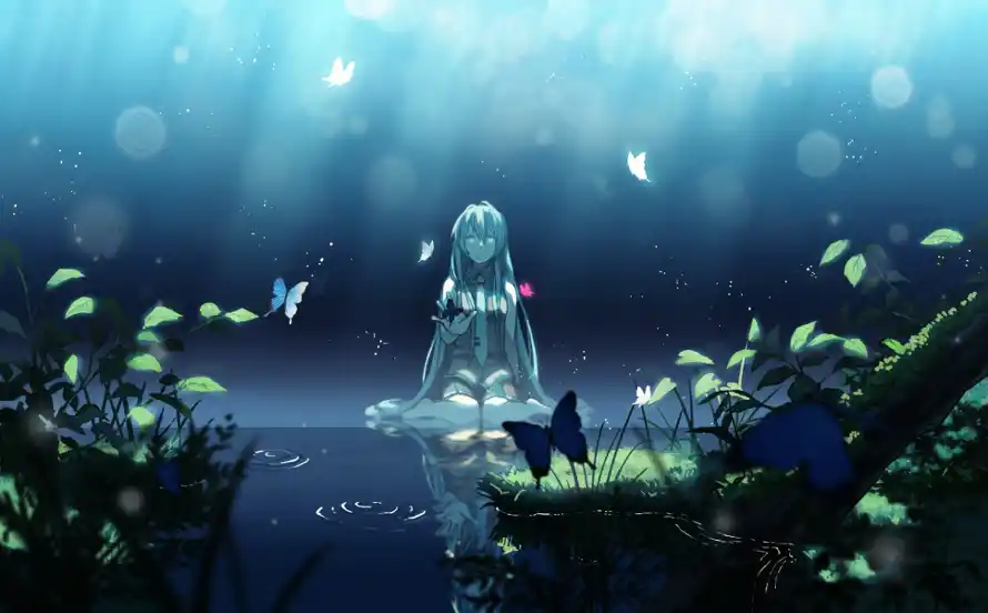 4k初音壁纸 - 二次元 - 光影特效 - 初音未来「哲风壁纸」