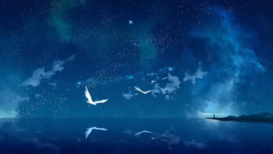 4k场景壁纸 - 夜景 - 插画 - 星空「哲风壁纸」