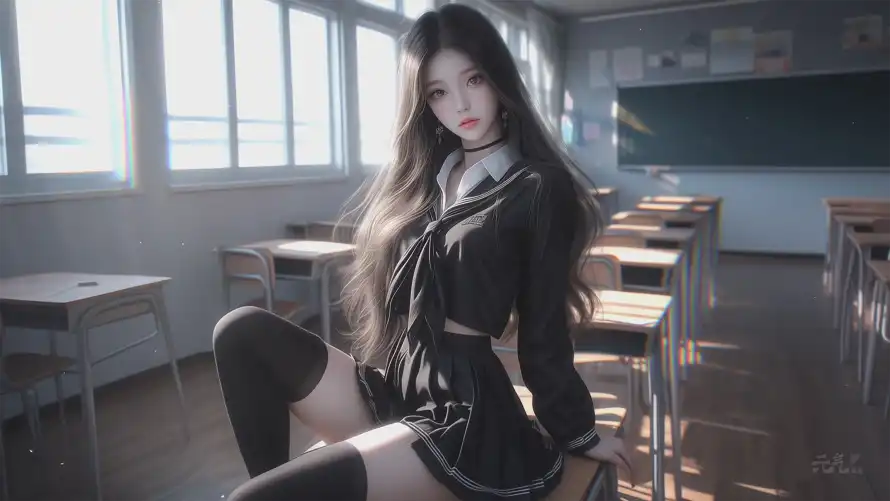4k少女壁纸-纯欲风和美腿-壁纸推荐「哲风壁纸」