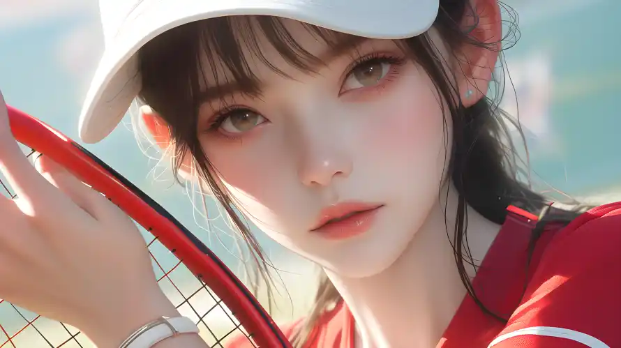 4k少女壁纸-活力少女与网球-清纯少女免费下载「哲风壁纸」