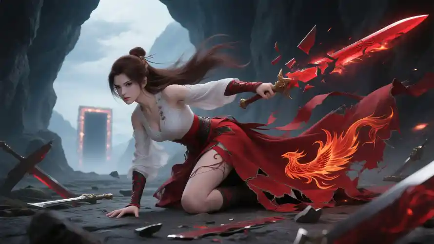 4k朱雀壁纸 - 红色 - 火焰剑 - 岩石洞穴「哲风壁纸」 4k朱雀壁纸 - 红色 - 火焰剑 - 岩石洞穴「哲风壁纸」