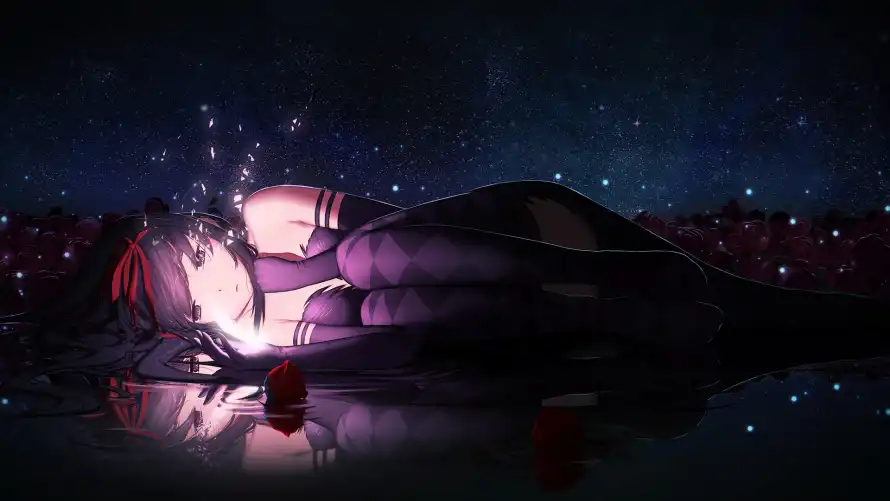 2k剪影壁纸-晓美焰 - 夜空-魔法少女壁纸分享「哲风壁纸」