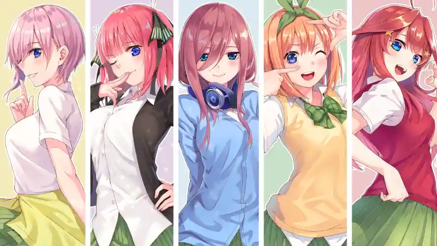 3k五等分壁纸-中野一花壁纸和中野三玖-中野二乃「哲风壁纸」