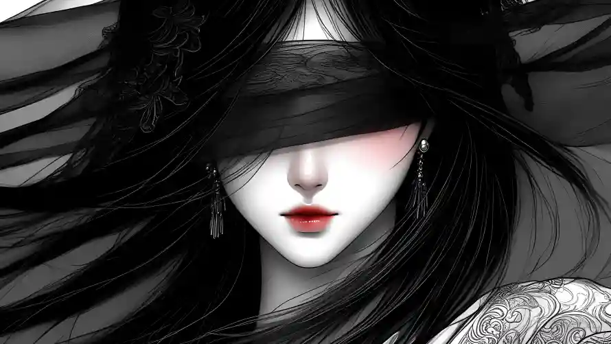 4k水墨壁纸 - 国风插画 - 国风美女 - 水墨国风「哲风壁纸」