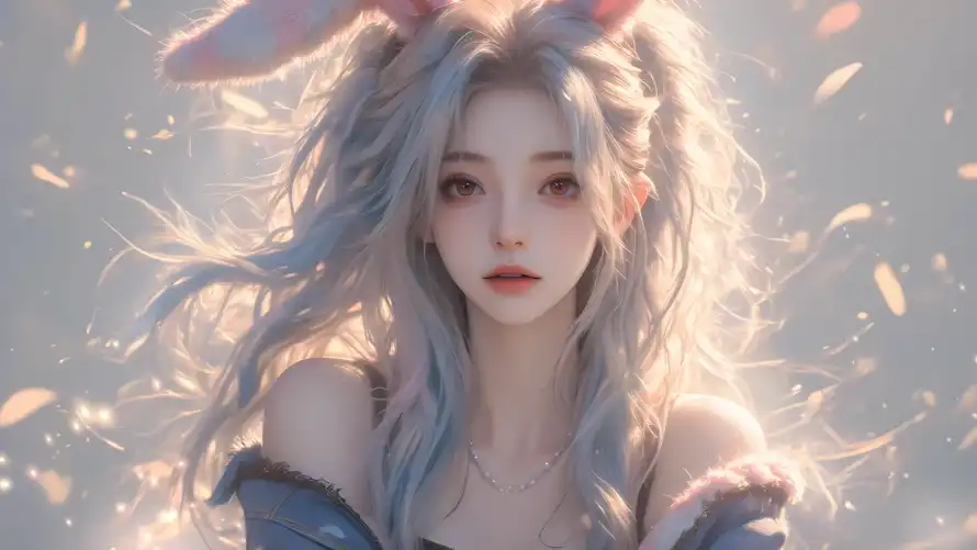 4k光影壁纸 - 少女 - 光影效果 - 兔耳少女「哲风壁纸」 4k光影壁纸 - 少女 - 光影效果 - 兔耳少女「哲风壁纸」