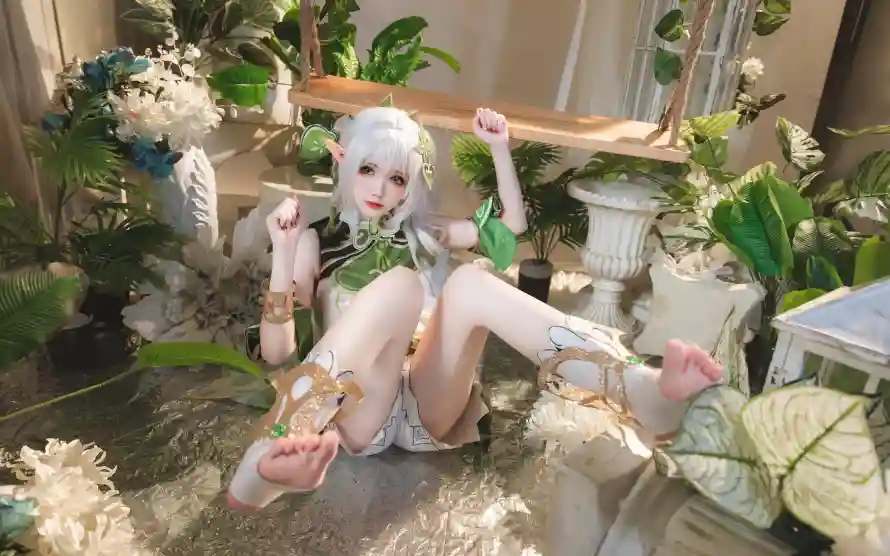 3k草神壁纸-cos - 绿植背景-原神cos「哲风壁纸」