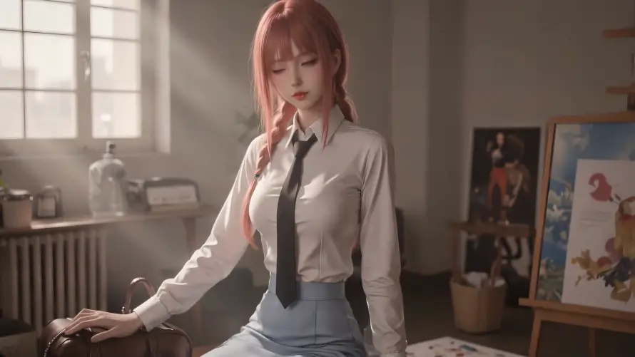 4k制服壁纸 - 少女 - 插画 - 画室「哲风壁纸」