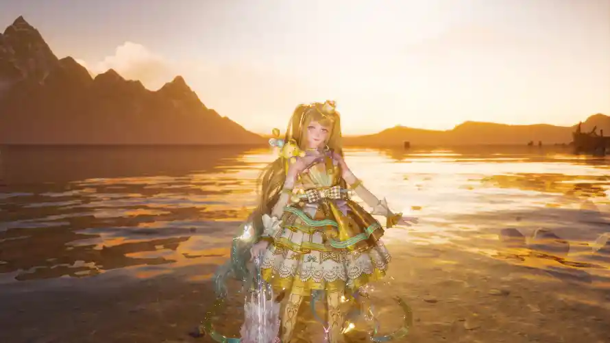 4k暖暖壁纸 - 湖畔 - 美景 - 角色「哲风壁纸」