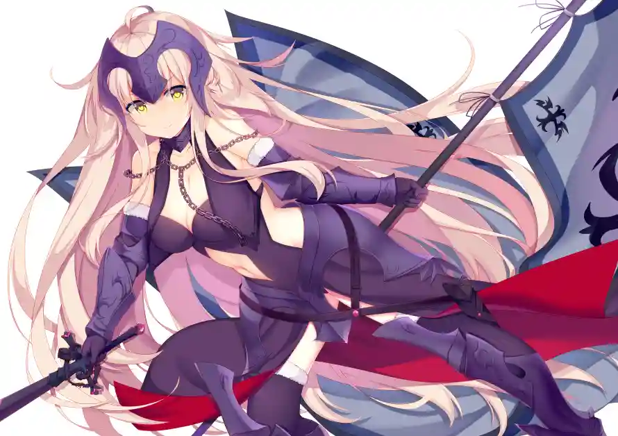 8k旗帜壁纸-美少女与战旗美少女-奇幻风格少女「哲风壁纸」
