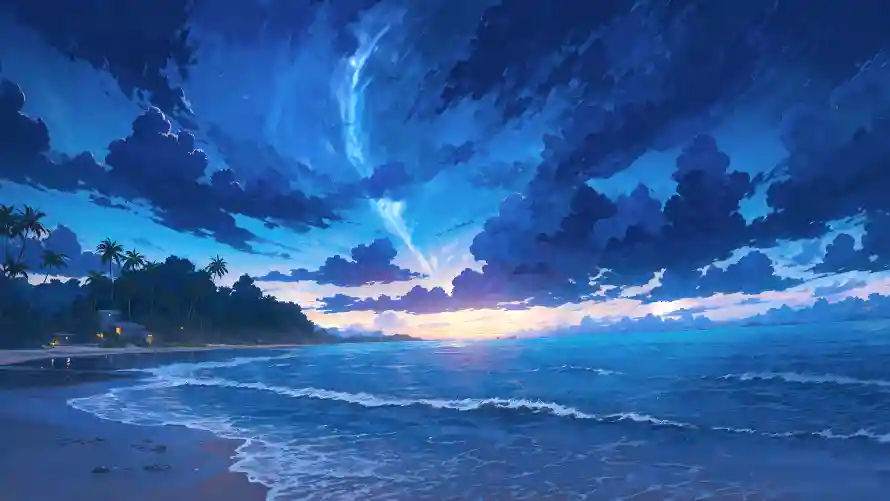 4k夜空壁纸 - 天空 - 沙滩 - 海浪「哲风壁纸」 4k夜空壁纸 - 天空 - 沙滩 - 海浪「哲风壁纸」