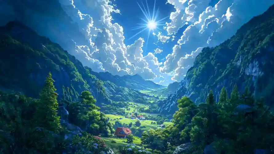 4k山谷壁纸 - 阳光 - 山谷草地 - 晨曦美景「哲风壁纸」 4k山谷壁纸 - 阳光 - 山谷草地 - 晨曦美景「哲风壁纸」