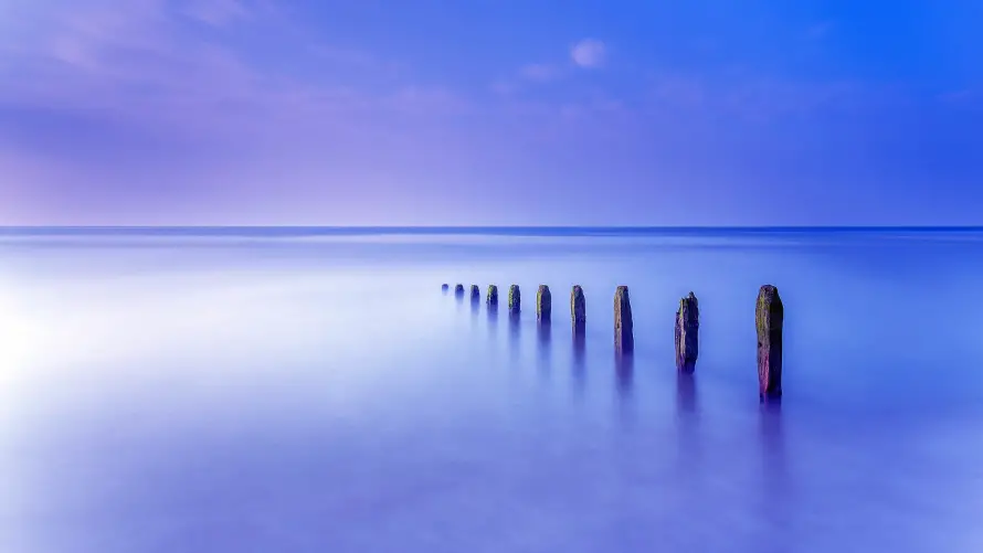 4k梦幻壁纸 - 风景 - 宁静海面 - 暮色海景「哲风壁纸」