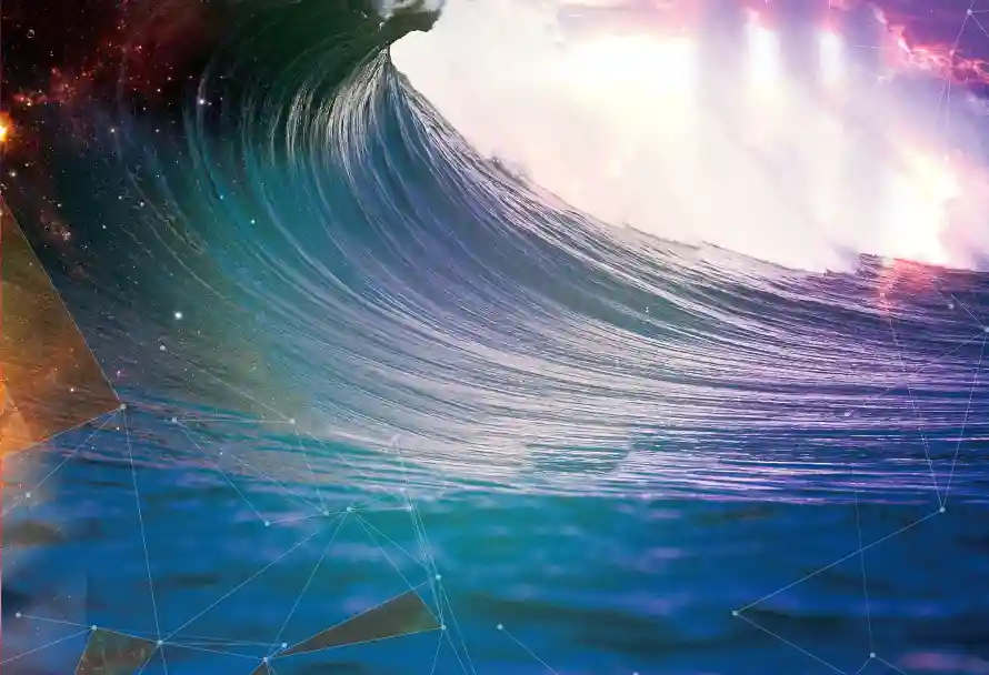 4k海浪壁纸 - 风景 - 光影海浪 - 奇幻海浪「哲风壁纸」
