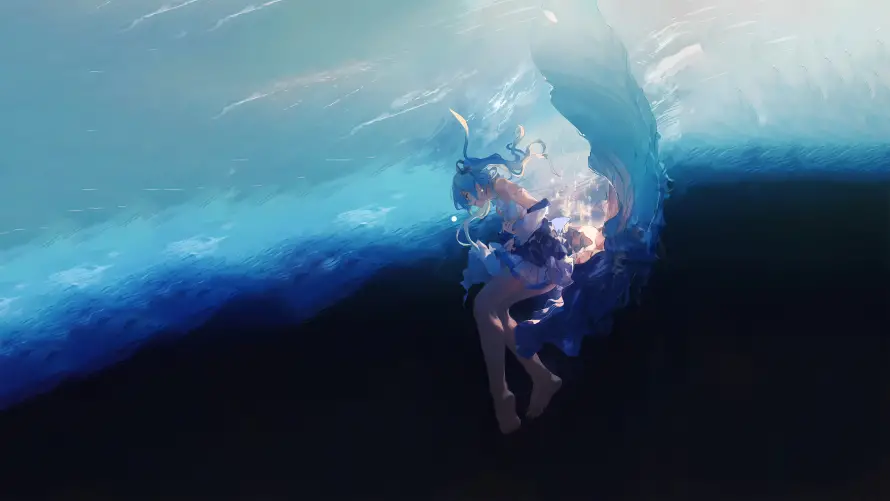 4k海底壁纸 - 二次元 - 奇幻海底 - 海底元素「哲风壁纸」