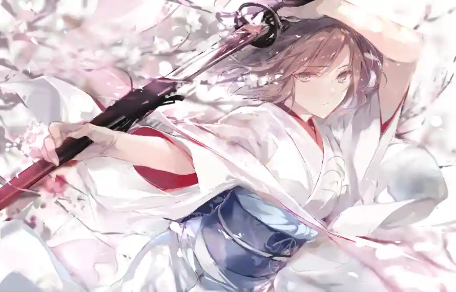 2k动漫壁纸-两仪式和和服-空之境界免费下载「哲风壁纸」