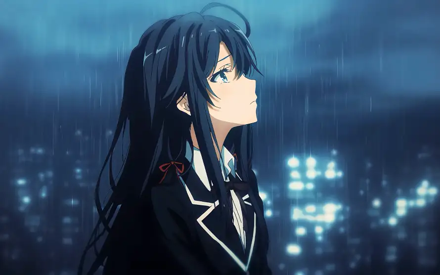 3k雨天壁纸-二次元和雨-动漫美少女热门的壁纸「哲风壁纸」