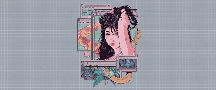 3k动漫壁纸-几何插画壁纸和少女-动漫插画热门的壁纸「哲风壁纸」