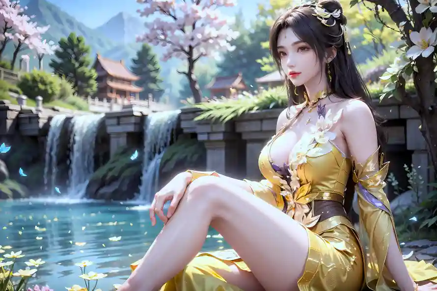 4k王曦壁纸 - 古风角色 - 完美世界 - 樱花背景「哲风壁纸」