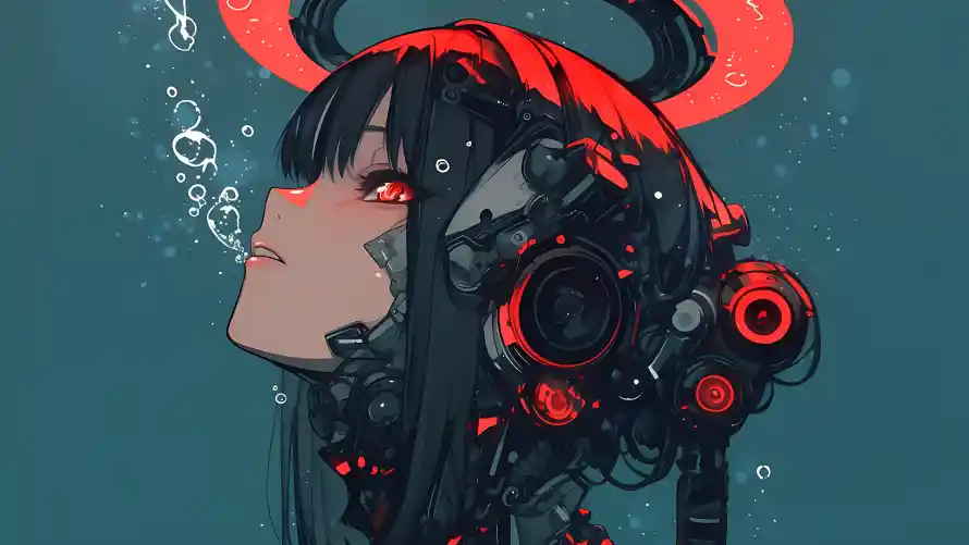 2k女孩壁纸-机械少女 - 插画-机械装置热门的壁纸「哲风壁纸」