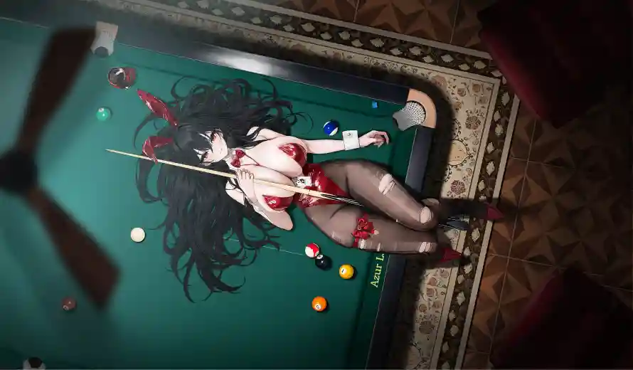 3k台球壁纸-兔女郎与大凤-漫画写真热门的壁纸「哲风壁纸」