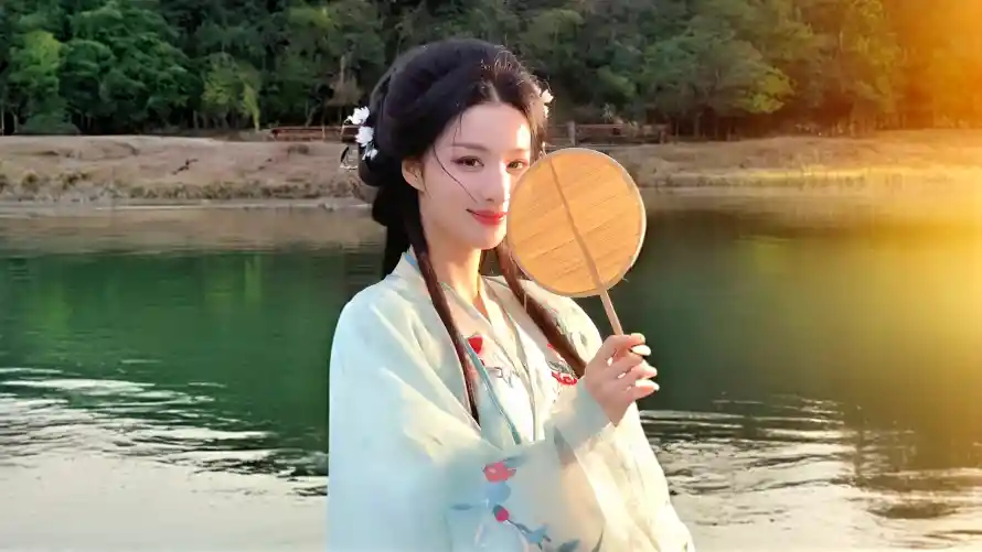 2k美女壁纸-王楚然与中式美学-古装穿搭「哲风壁纸」