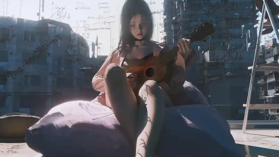 4k吉他壁纸-动漫插画和少女-少女吉他热门的壁纸「哲风壁纸」