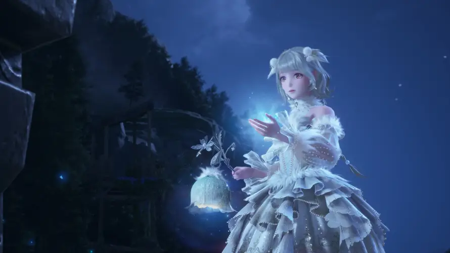 4k夜景壁纸 - 少女 - 暖暖 - 灯笼「哲风壁纸」