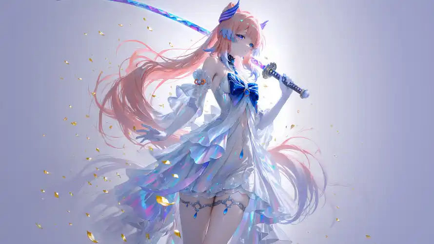 8k原神壁纸-玄彩长裙 - 武士刀长剑-热门的壁纸「哲风壁纸」